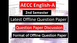 2nd Semester  English AECC  Offline Question Paper  Discussion  कृपया पूरा वीडियो अवश्य देखें [upl. by Teriann]