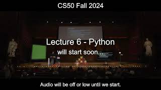 CS50 Fall 2024  Lecture 6  Python live unedited [upl. by Gnel]