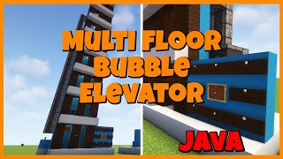 Multi Floor Bubble Elevator Minecraft Java Tutorial [upl. by Bogosian69]