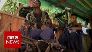 Rare look inside Farc rebel camp  BBC News [upl. by Nivlac]