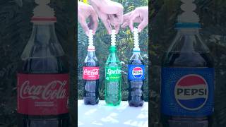 Cola or Pepsi vs Mentos Which is stronger 🔥🔥 cokevsmentos experiment [upl. by Lettie]