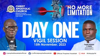 PROPHET HEZEKIAH OLADEJIS MINISTRATION AT THE NO MORE LIMITATION 2023  DAY ONE  VIGIL SESSION [upl. by Yellas]