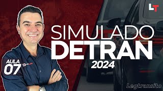 SIMULADO DETRAN QUESTÕES 2024  AULA 07 SimuladoLegTransito2024 Detran2024 [upl. by Neelav]