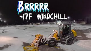 Snowplowing in whipping winds 4K [upl. by Marelda]