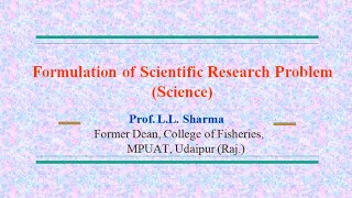 Formulation of Scientific Research Problem Science [upl. by Ennalyrehc]