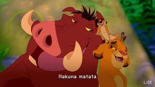 The Lion King 1994 Hakuna Matata Lyrics 1080pHD 1080p [upl. by Yaral]