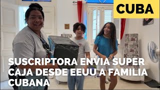 Suscriptora Envía súper caja de EEUU Los niños reaccionan a esta súper caja Asi Vivimos en cuba [upl. by Alemak]