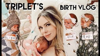 EMOTIONAL TRIPLET BIRTH VLOG  THE OFFICIAL CHATWIN TRIPLET LABOR AND DELIVERY [upl. by Giule204]