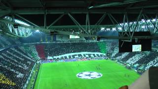 Coreografia Formazioni Inno Juventus Bayern Monaco Champions League Juventus Stadium Torino [upl. by Jillayne]