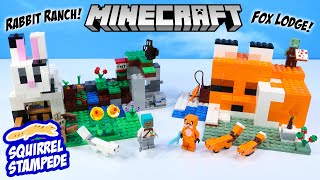 LEGO Minecraft 2022 Sets The Fox Lodge and Rabbit Ranch Review [upl. by Rosati]