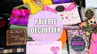 EYESHADOW PALETTES DECLUTTER 2016 [upl. by Metts]