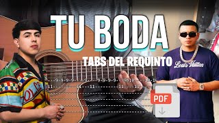 Requinto de TU BODA Tutorial en Guitarra OSCAR MAYDON x FUERZA REGIDA  Para Principiantes [upl. by Saudra869]