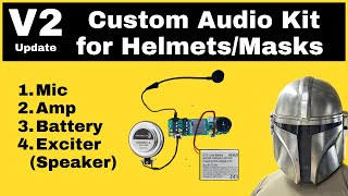 Easy Costume voice amp system V2 includes exciter speaker recommendation update helmetmask [upl. by Yelad]