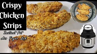 Instant Pot Air Fryer Lid Chicken Strips  Air Fryer Crispy Chicken Strips [upl. by Alomeda]