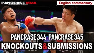 PANCRASE344  PANCRASE345 KNOCKOUTS amp SUBMISSION with English commentary [upl. by Filahk]