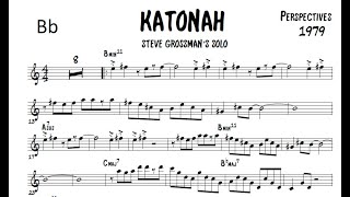 Katonah  Steve Grossmans Sax Solo Transcriptio available in C Bb Eb [upl. by Dyna]