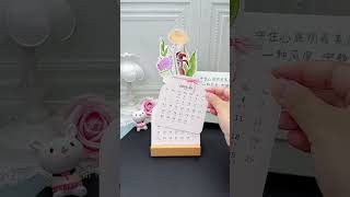 I prepared this floral desk calendar for myself in the new year One flower per month forms a po [upl. by Ambrosi734]