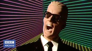 1985 MAX HEADROOM  TV HOST of the FUTURE  Wogan  Classic TV Interview  BBC Archive [upl. by Ahsyen]