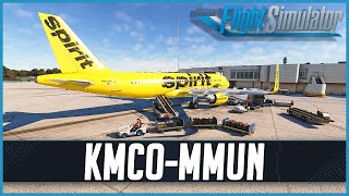 MSFS LIVE  Real World Spirit OPS  Frame Gen Mod  miniFCU  Orlando to Cancun [upl. by Mezoff947]