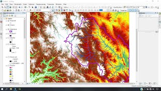 ArcGIS Tutorial WatershedBasin Delineation using ArcGIS  Part 12 [upl. by Odraleba]