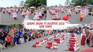 GERAK JALAN 17 AGUSTUS 2023 Tingkat SD amp SMP SeKabLuwu  HUT RI KE 78 [upl. by Oirevas132]