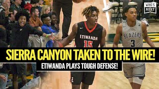 Sierra Canyon taken to the BUZZER against Etiwanda Best game of the season [upl. by Eeldivad]