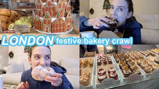 FESTIVE London Bakery Crawl vlogmasday9 [upl. by Tnayrb]