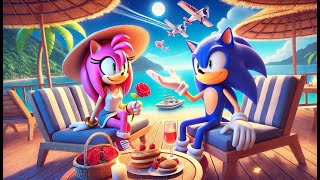 Shin SONIC Tapes New Sonic and Amy on Honeymoon Trip Sonic The Hedgehog 3 Animation  Shintoons [upl. by Eibber]