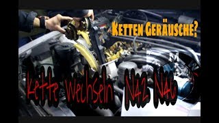 Kette wechseln  Ketten geräusche BMW e46 e90 e87 N42 N46  KETTENSPANNER tauschen  Ketten Spiel [upl. by Anaila]