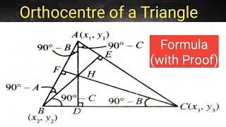 Derivation of Orthocentre of a Triangle [upl. by Carothers92]