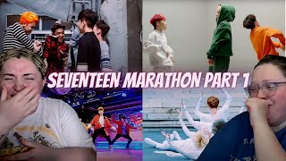 A BABY CARATS JOURNEY SEVENTEEN세븐틴 CHECKINCHANGE UPLILILI YABBAYJUST DO IT MVs  REACTION [upl. by Martens794]