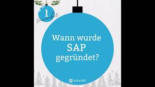 advist Academy Adventskalender 2024  01 sap adventskalender weihnachten erp businesssoftware [upl. by Mailiw]