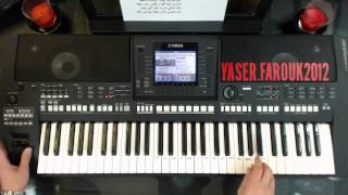 تعليم الاورج  عزف  حبيبي برشلوني  تعليم الاورج  ياسر درويشة  YAMAHA PSR A3000 [upl. by Colette]