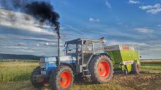 EICHER Traktoren bei der HEUERNTE 2016  Ballen pressen mit Claas Quadrant 1200RC [upl. by Dadirac]