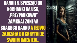 Bankier spiesząc do kochanki na USG „przypadkowo” zamknął żonę w skarbca banku a ledwo zajrzała do [upl. by Odlauso]