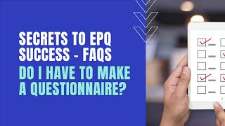 EPQ FAQs Do I have to do primary research as part of the Extended Project Qualification [upl. by Ennovart]