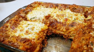 How To Make The Best Homemade Lasagna  Youll Never Buy Frozen Lasagna Again After Trying This [upl. by Oakman215]