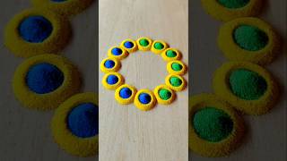 Satisfying Rangoli  Simple Rangoli  Easy Rangoli Tips and Tricks  ASMR rangoli satisfying asmr [upl. by Idzik236]