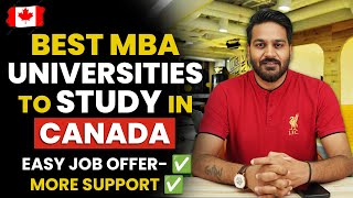 5 Best Universities to Study MBA in Canada for International Students  Canada PGWP [upl. by Holli]