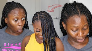 NO Rebraiding Refresh OLD Knotless Box braids to look NEW Again [upl. by Alcus]