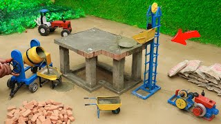 DIY mini concrete lifting machine making house construction science project Joticreator [upl. by Lucila199]