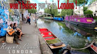 Regents Canal Walk  Londons Little Venice 4K [upl. by Chassin]