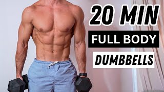 20 Min FULL BODY DUMBBELLS  Rowan Row [upl. by Aerdnna]