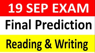 Reading amp Writing Prediction For 19 September Ielts Exam19 September 2024 Ielts exam19 Sep IELTS [upl. by Rexferd319]