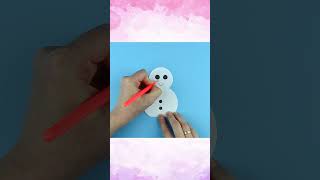 Pupazzo di neve fai da te facile🎄 DIY Easy Snowman Craft short [upl. by Yer]