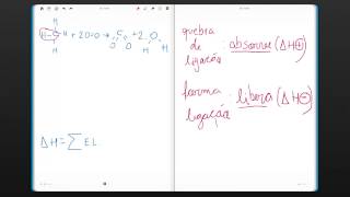 Calculando Entalpia pela Energia de Ligação [upl. by Ortensia]