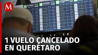 Retrasan vuelos internacionales por falla en sistemas informáticos en aeropuerto de Querétaro [upl. by Feinleib]