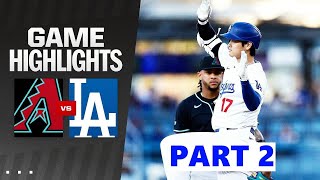 Arizona Diamondbacks vs Los Angeles Dodgers Part 2 Game Hightlights Aug 30 2024  MLB Highlights [upl. by Rovaert274]