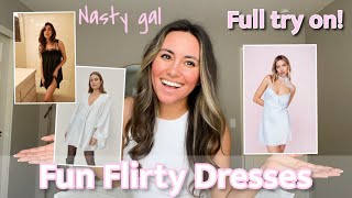 Cute Formal Dresses Under 100  Huge Nasty Gal Try on Haul [upl. by Etteuqal]