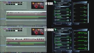 i7 930 vs i7 990x  Video Editing real time preview [upl. by Magnien630]